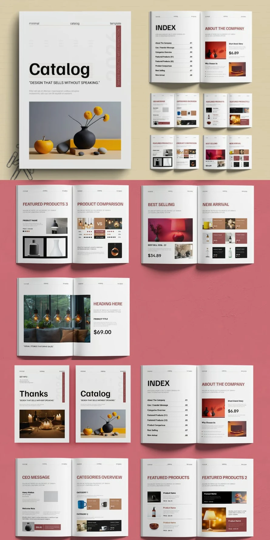 Minimal Product Catalog Layout Minimal Product Catalog Layout