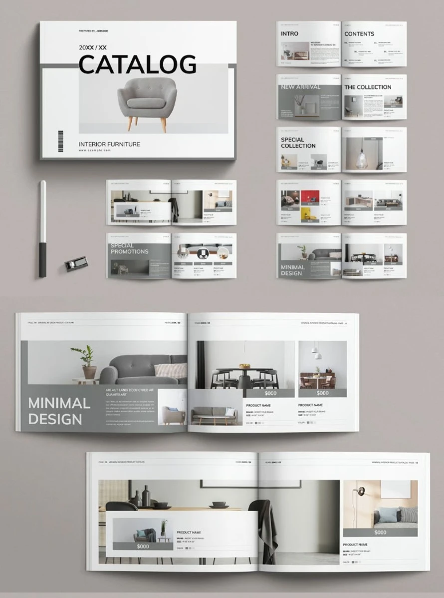 Minimal Product Catalog Layout Template Landscape Minimal Product Catalog Layout Template Landscape