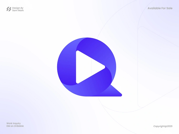 Q Letter Logo, Q+Play logo, Modern, Abstract, Startup, Media by Sam Mark - Logo & Brand Identity Designer Q Letter Logo, Q+Play logo, Modern, Abstract, Startup, Media by Sam Mark - Logo & Brand Identity Designer