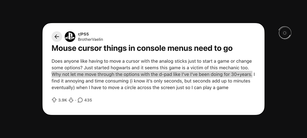 Player’s complaint about Hogwarts Legacy