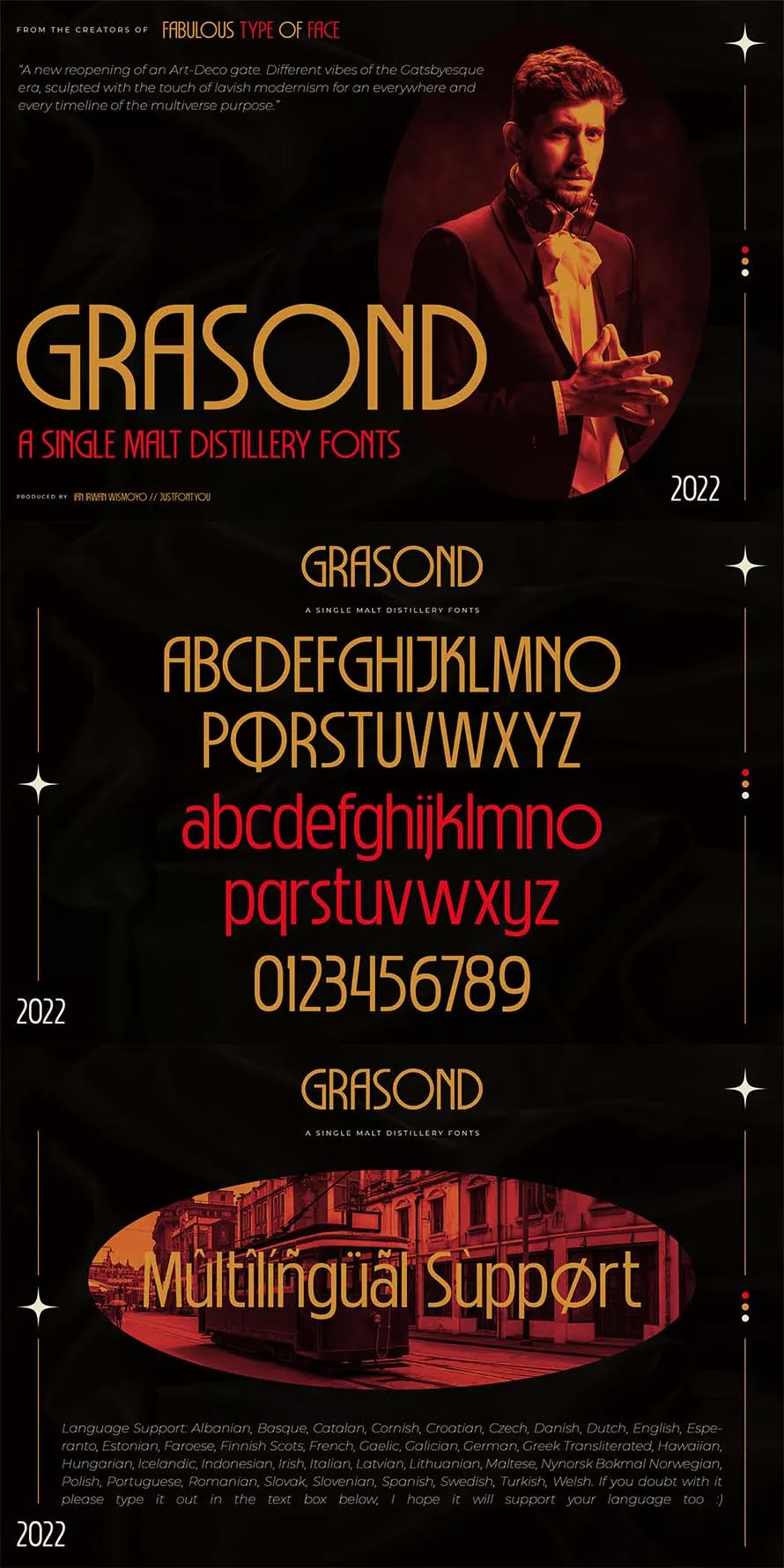 Grasond - Vintage Art Deco Fonts Grasond - Vintage Art Deco Fonts