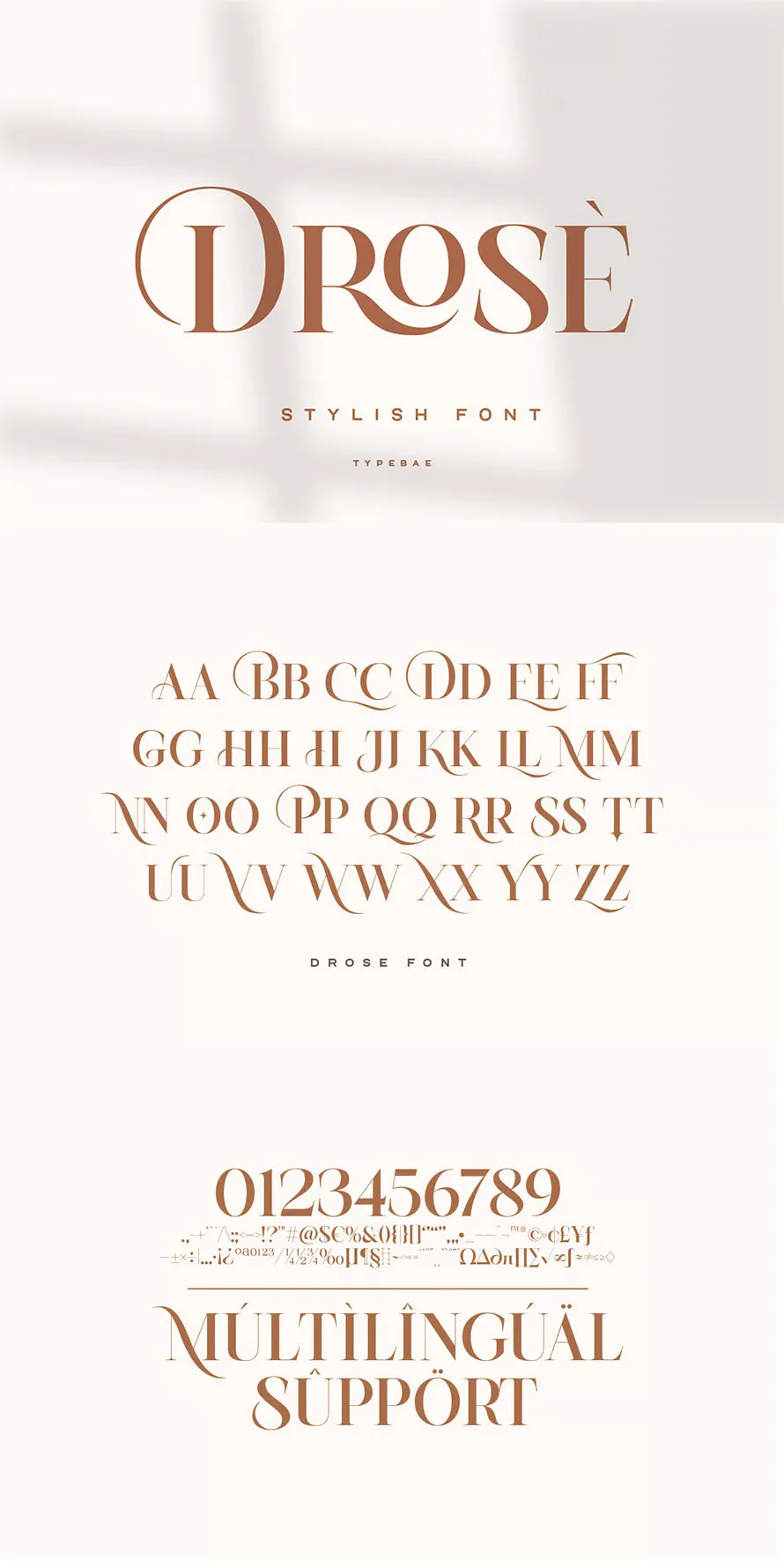 Drose - Modern Stylish Serif Font Drose - Modern Stylish Serif Font