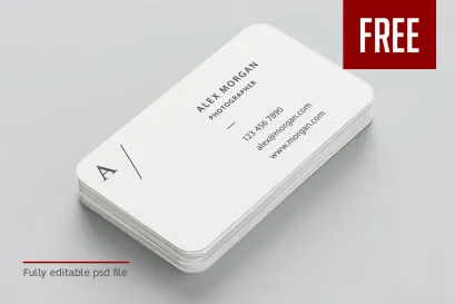 Free Simple Business Card Template PSD