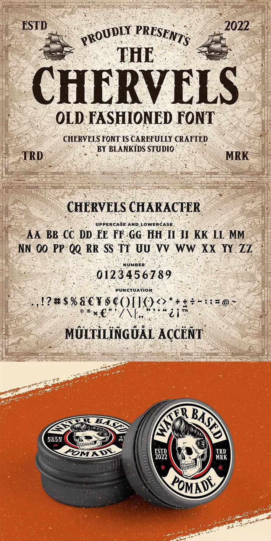 Chervels an Old Fashioned Font