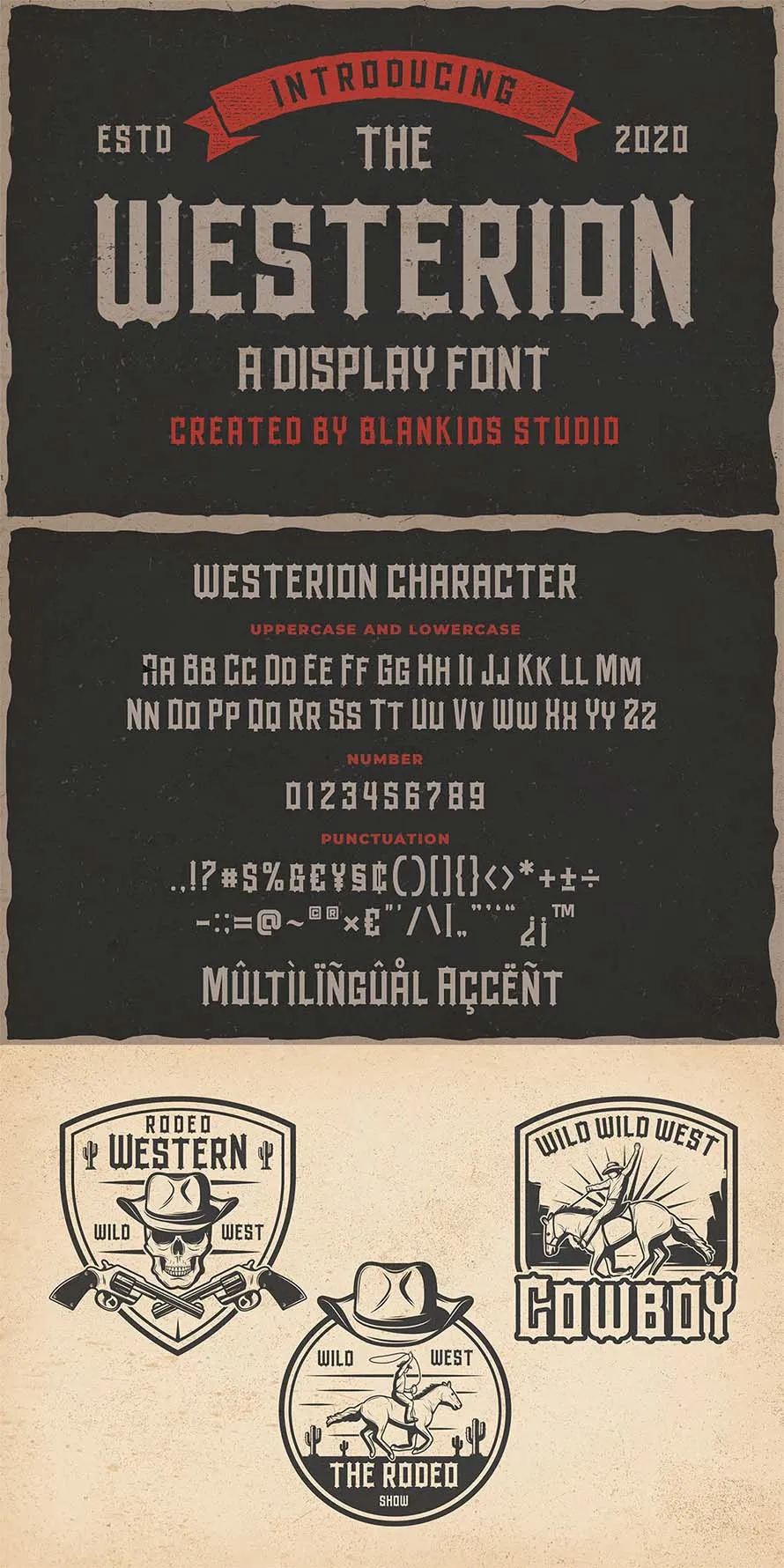 Westerion a Vintage Display Font