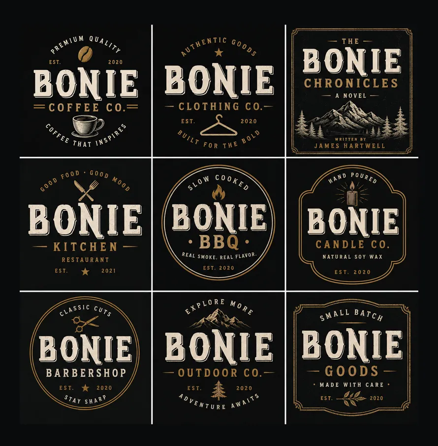 logo with old style fonts 2026 3