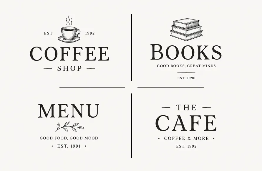 Logos using Old Style Serif Bilena Font